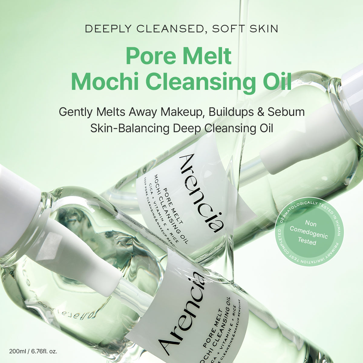 Arencia Pore Melt Mochi Cleansing Oil texture