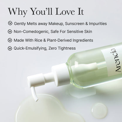 Arencia Pore Melt Mochi Cleansing Oil application