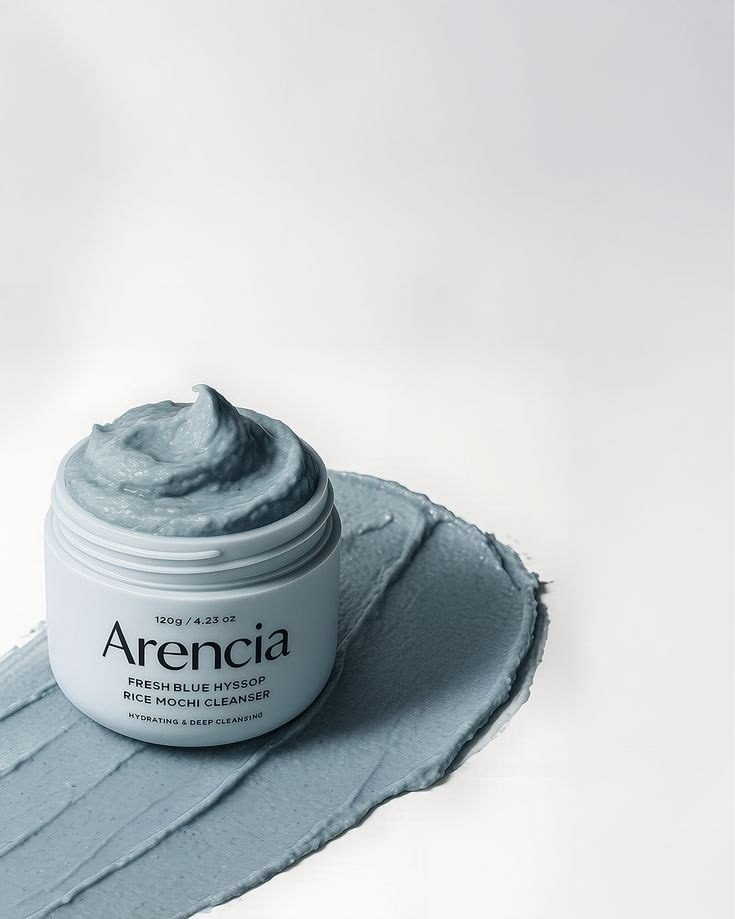 Arencia Fresh Blue Hyssop Rice Mochi Cleanser