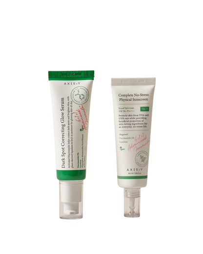 [ثنائي الإشراقة وحماية الشمس] AXIS‑Y Glow & Protect – سيروم تفتيح + واقي شمس يومي