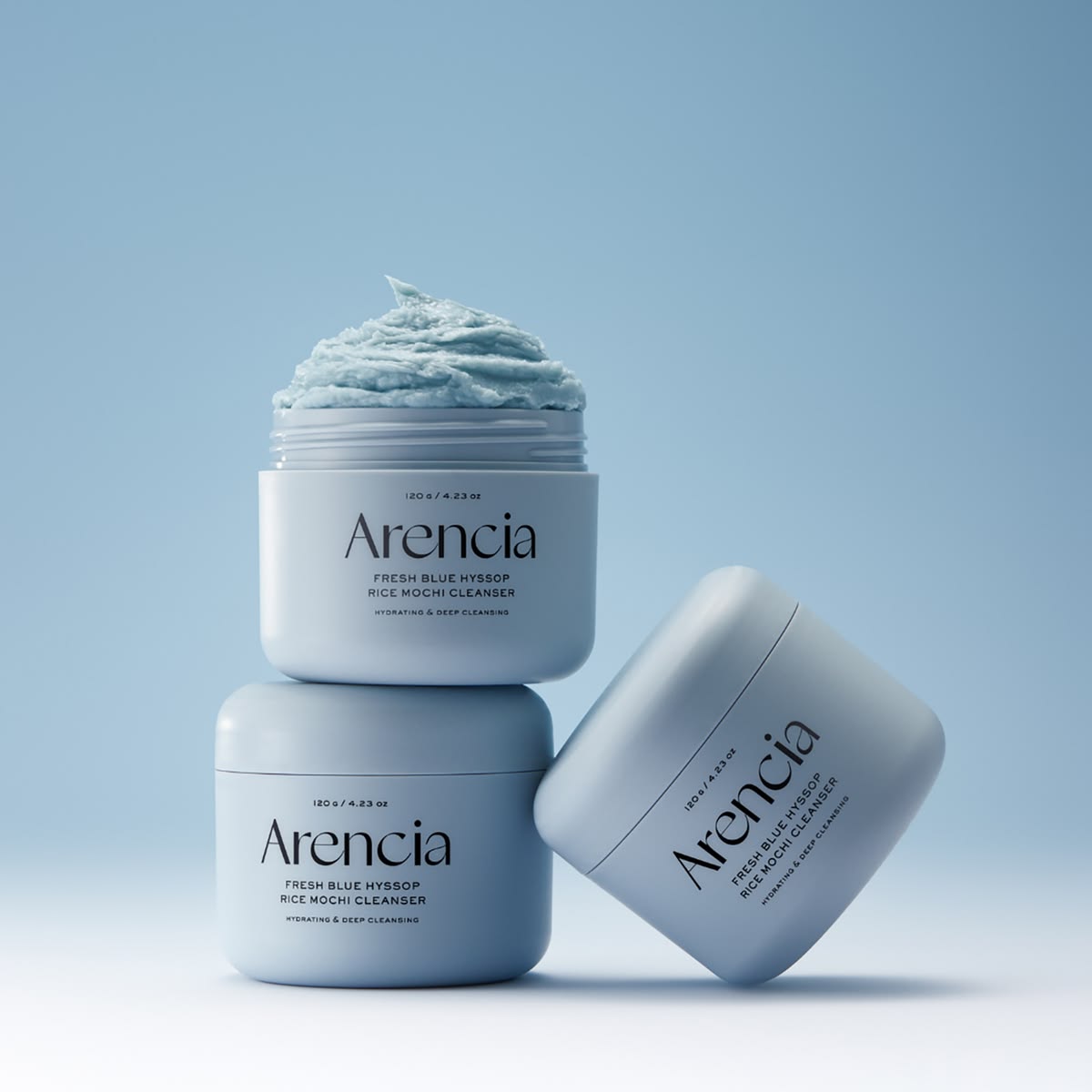 Arencia Fresh Blue Hyssop Rice Mochi Cleanser